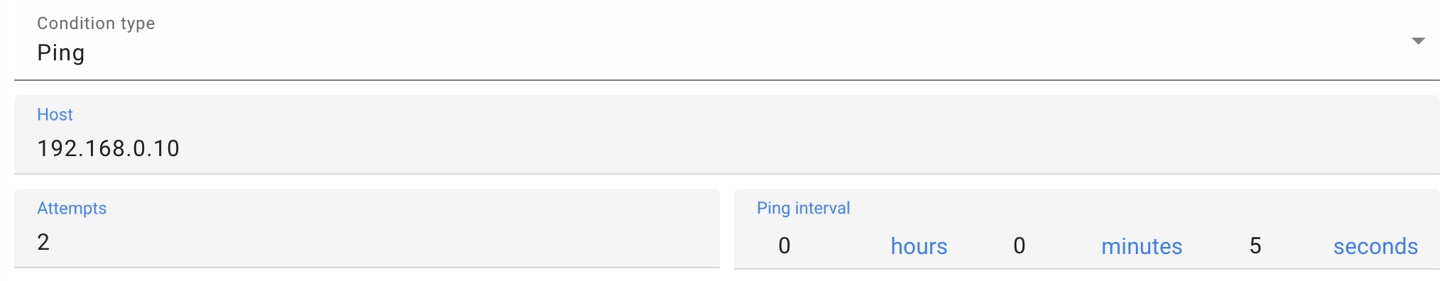 Ping alarm example