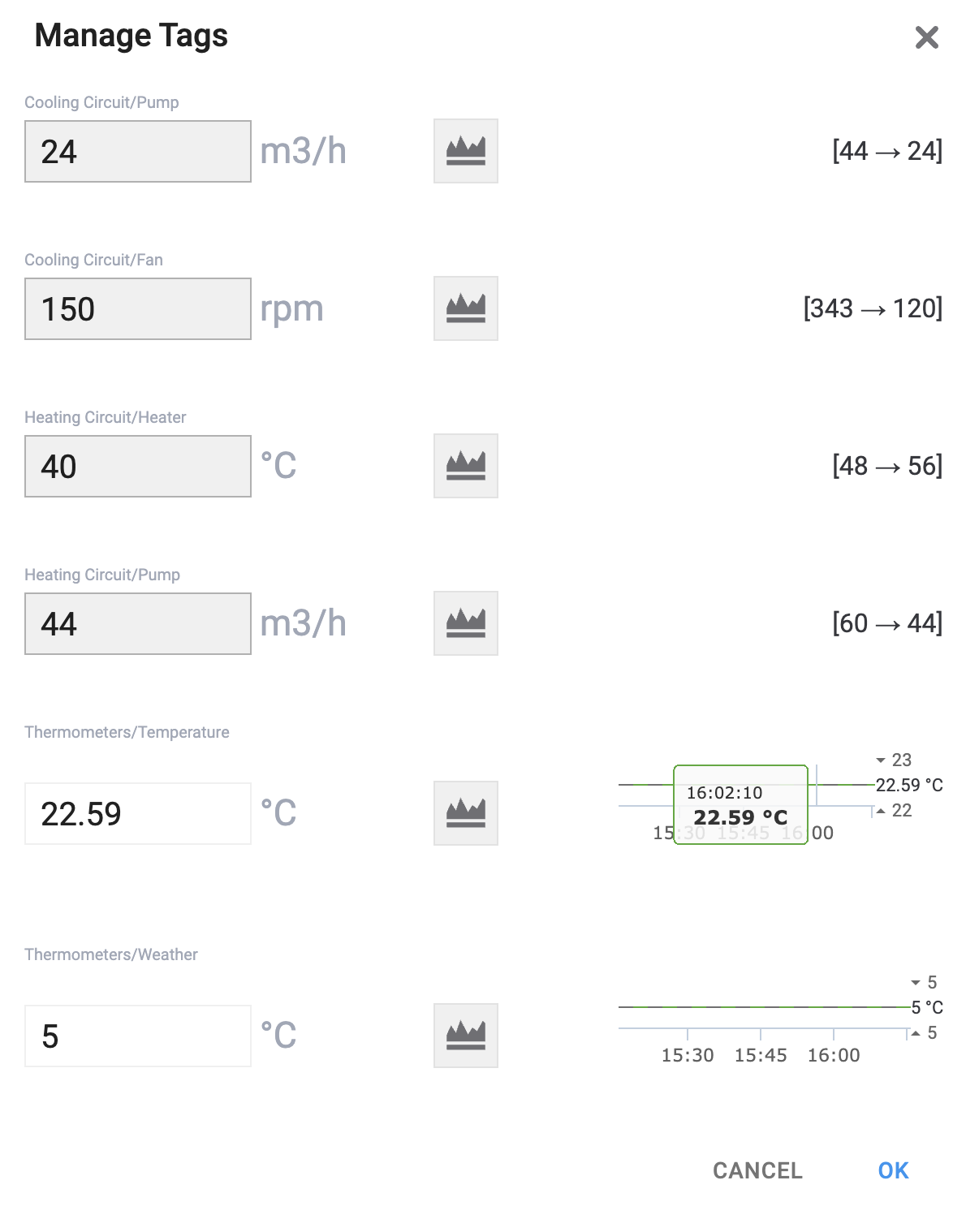 New tag values