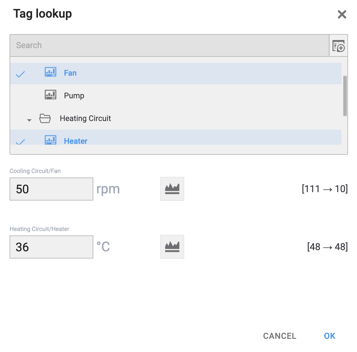 Tag values rewritten